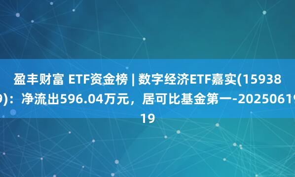 盈丰财富 ETF资金榜 | 数字经济ETF嘉实(159389)：净流出596.04万元，居可比基金第一-20250619