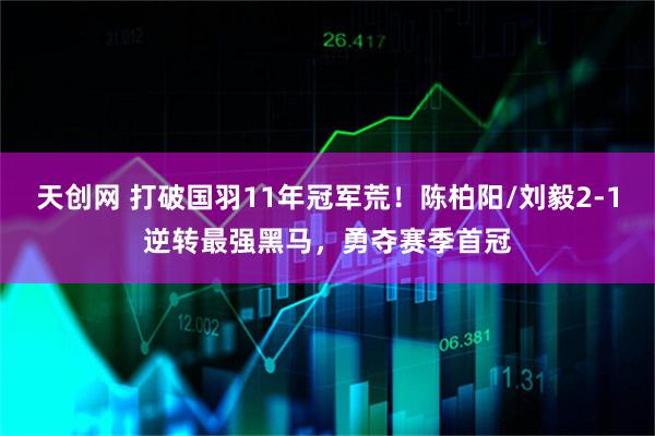 天创网 打破国羽11年冠军荒！陈柏阳/刘毅2-1逆转最强黑马，勇夺赛季首冠