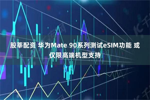 股莘配资 华为Mate 90系列测试eSIM功能 或仅限高端机型支持
